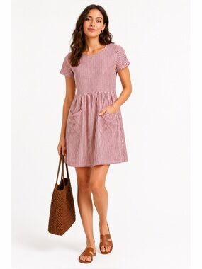 ROOLEE Stripe Mini Dress with Pockets